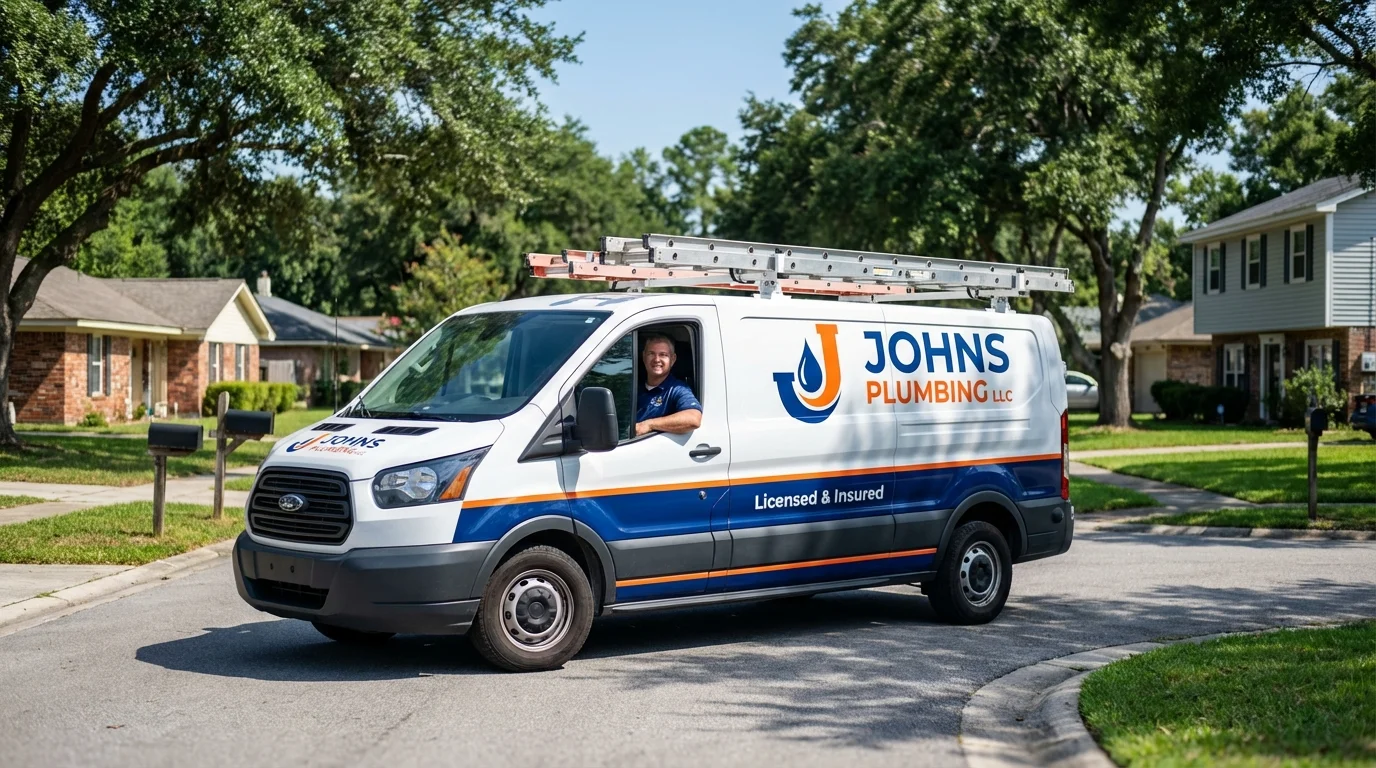 Johns Plumbing LLC service van in Sammamish, WA
