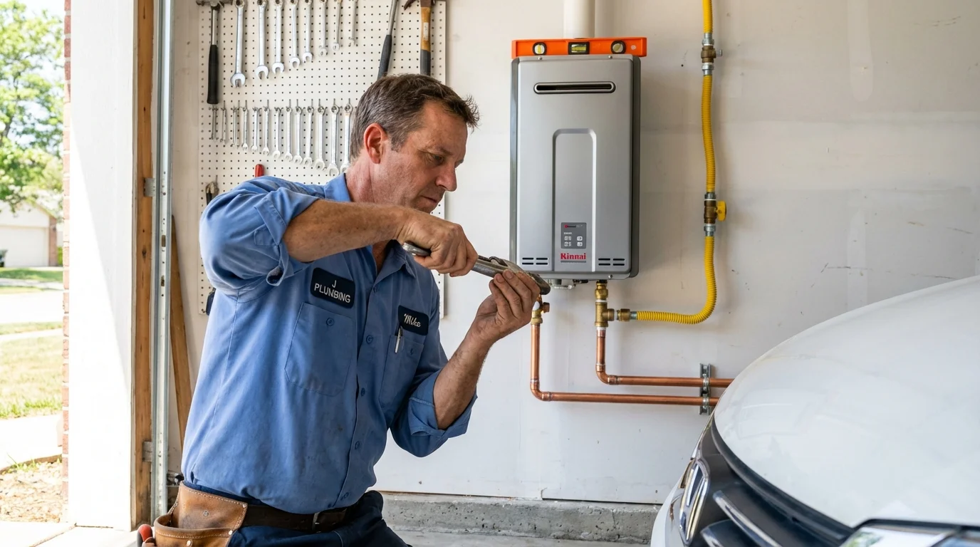 Tankless water heater installation by a Johns Plumbing LLC plumber in Sammamish